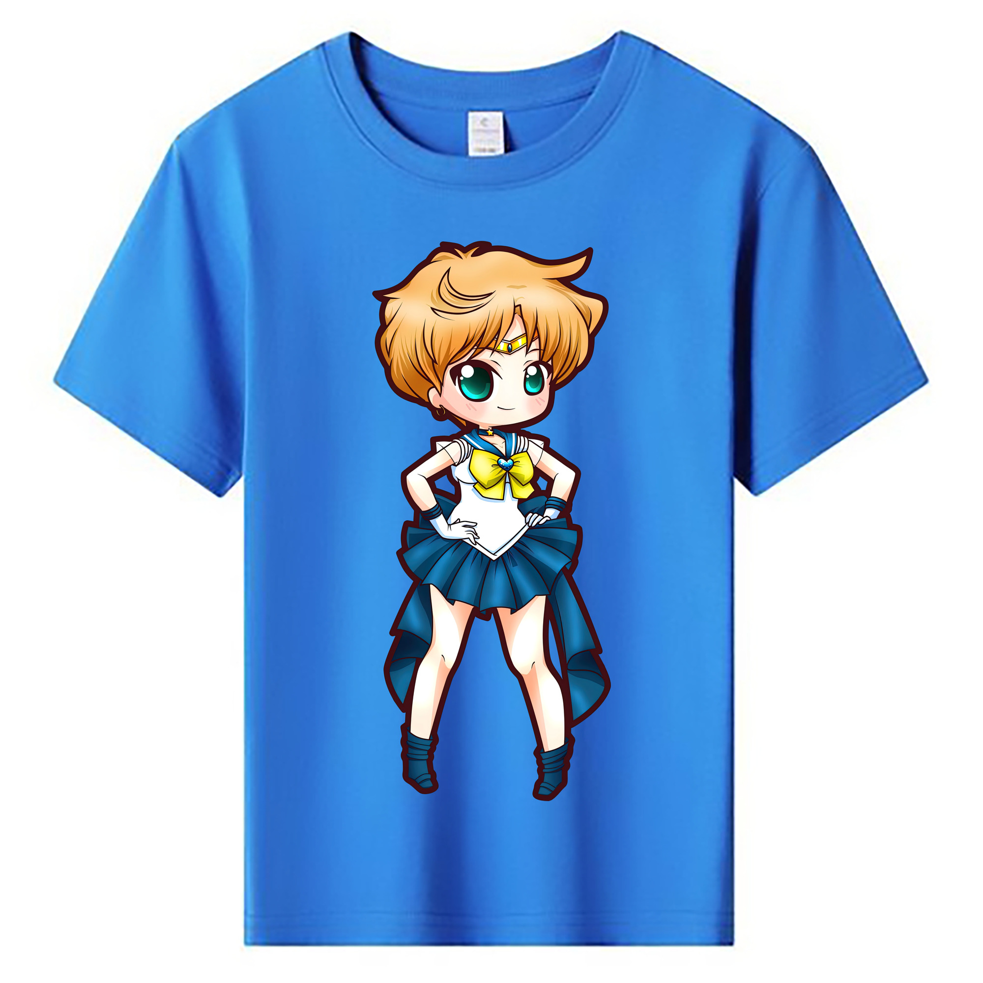 （画像用） 美少女戦士セーラームーン 天王はるか Sailor Moon Tenoh Haruka 綿100％キッズTシャツ（フロントプリント）